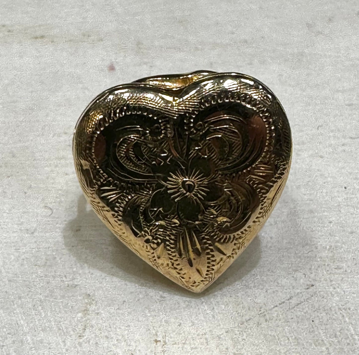 Vintage Gold Heart Locket Ring 4.9g, Picture Locket Ring, Keepsake Ring, Vintage Yellow Gold Rings